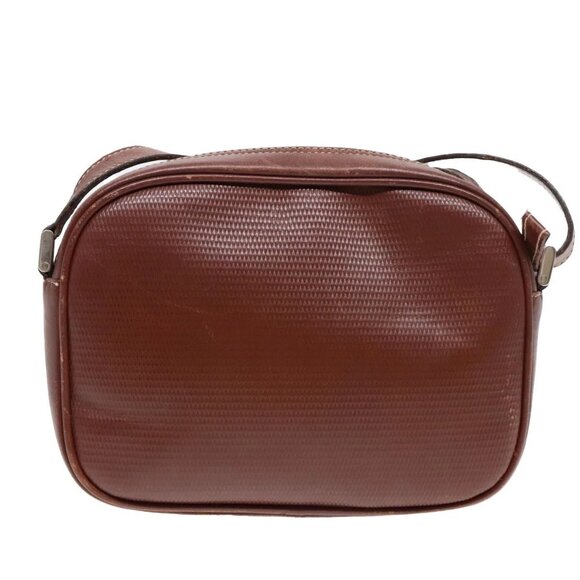 GUCCI Shoulder Bag Leather Brown Silver Auth - Picture 2 of 15